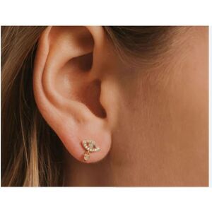 JAXKELLY‎ Amazonite Evil Eye Drop Small New